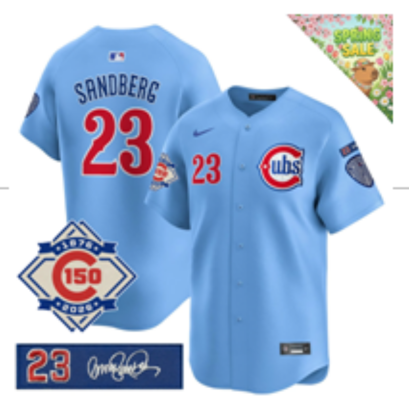 Men 2026 Chicago Cubs #23 Sandberg blue Game Nike MLB Jersey 0408001
